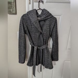 Women's Merona Gray & Black Peacoat  Sweatshirt Jacket SZ Small